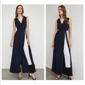 NWT BCBGMAXAZRIA pleated colorful jumpsuit, xs